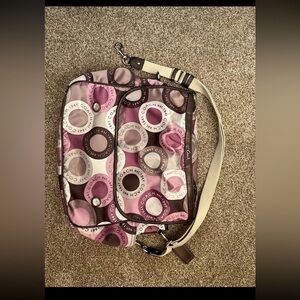 Coach Pink and Brown Baby Bag